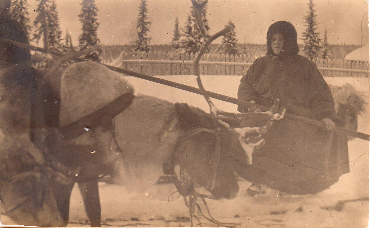 Наталья Митюшёва на оленях